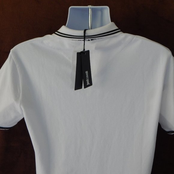 JUST CAVALLI PATCH 3D TRIM PIQUE POLO SHIRT XL - Picture 5 of 5